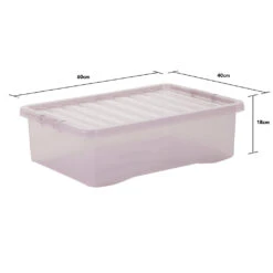 Wham Crystal 32L Box & Lid Tinted Pink - Pack Of 5 -Home Furnishings Store 450481 002