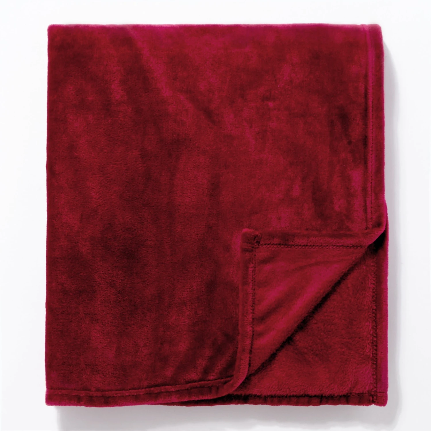 At Home Powder Plush Plain Throw Red - 150x180cm 1 At Home Powder Plush Plain Throw Red - 150x180cm