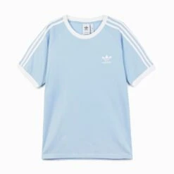 Adidas Originals 3 Stripe T-Shirt Mens - Clear Sky