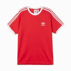 Adidas Originals 3 Stripe T-Shirt Mens - Red