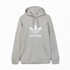 Adidas Trefoil Hoody Mens - Grey Marl