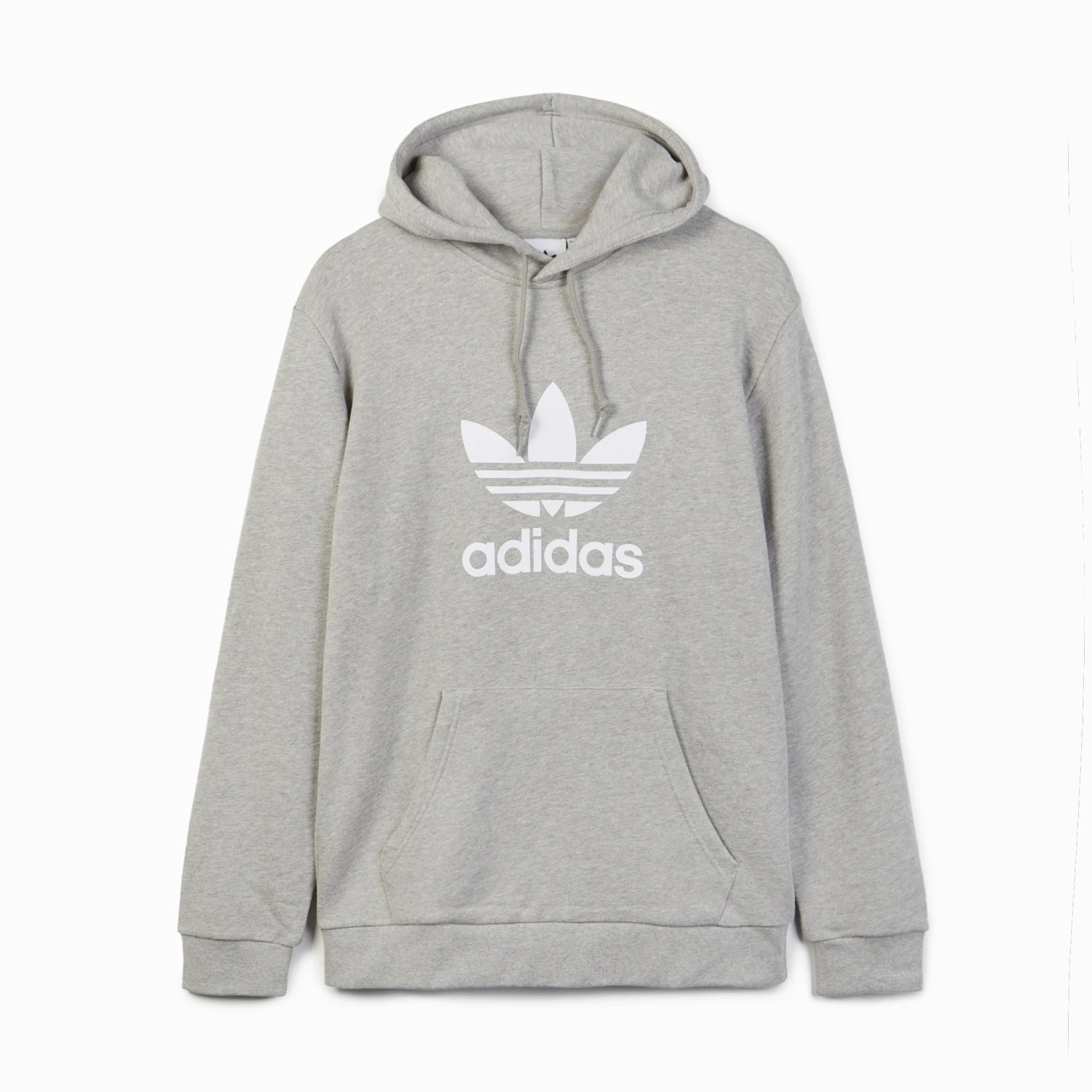 Adidas Trefoil Hoody Mens - Grey Marl 1 Adidas Trefoil Hoody Mens - Grey Marl