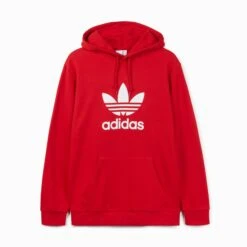 Adidas Trefoil Hoody Mens - Scarlet Red