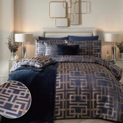 Soiree Bardon Duvet Cover Set - Navy -Home Furnishings Store Bardon Duvet Navy 05