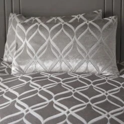Soiree Belfort Duvet Cover Set - Silver -Home Furnishings Store Belfort Duvet Silver 03
