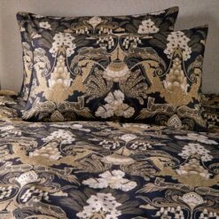 Laurence Llewelyn-Bowen Suburban Jungle Duvet Cover Set - Black/Gold -Home Furnishings Store Suburban Jungle Duvet Black 04