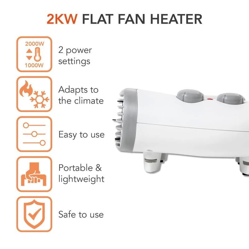 Warmlite 2000W Flat Fan Heater 2 Warmlite 2000W Flat Fan Heater - Image 2