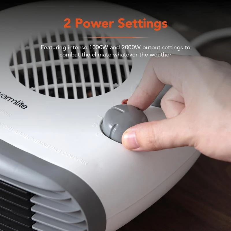 Warmlite 2000W Flat Fan Heater 3 Warmlite 2000W Flat Fan Heater - Image 3