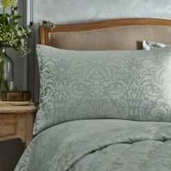 Appletree Heritage Worcester Duvet Cover Set - Green 7 Appletree Heritage Worcester Duvet Cover Set - Green -Home Furnishings Store Worcester Duvet Green 02