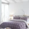 Appletree Hygge Aviemore Check Duvet Cover Set - Heather
