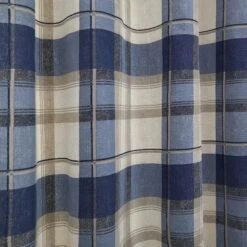 Fusion Balmoral Check Curtains - Navy -Home Furnishings Store balmoral check curtains navy 03