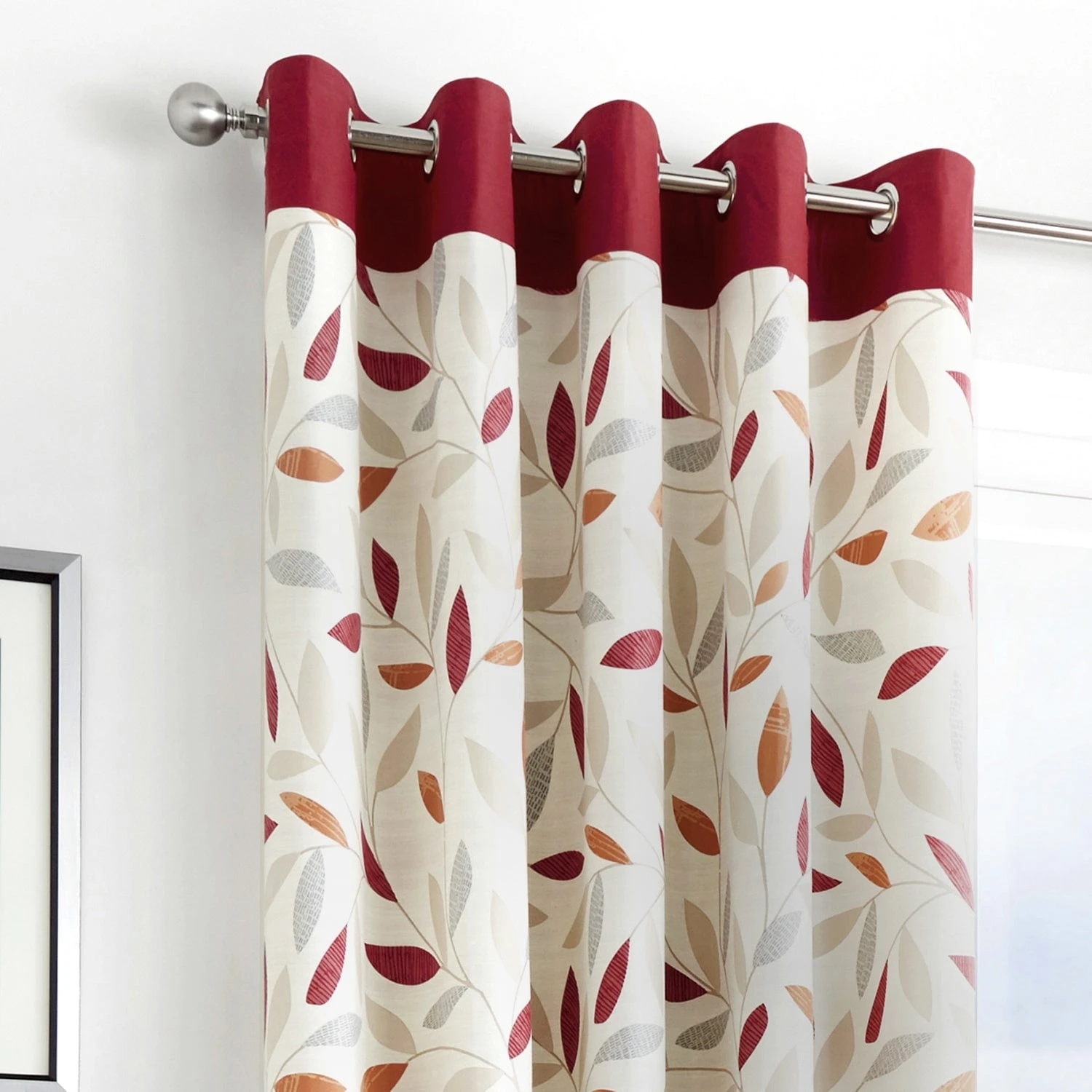 Fusion Beechwood Curtains - Red 2 Fusion Beechwood Curtains - Red - Image 2