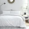 Serene Diamond Slant/Dart Duvet Cover Set - White