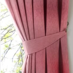 Fusion Dijon Lined Curtains - Blush -Home Furnishings Store dijon tieback blush 1