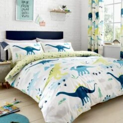 Bedlam Dino Glow In The Dark Duvet Cover Set - Multi