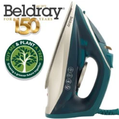 Beldray Duo Glide Steam Iron 2200W -Home Furnishings Store duo glide steam iron anti drip and anti calc water spray function and easy grip handle beldray bel01480 150 5054061109061 36666