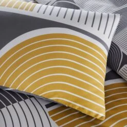 Appletree Style Kali Duvet Cover Set - Ochre/Grey -Home Furnishings Store kali duvet ochre 2