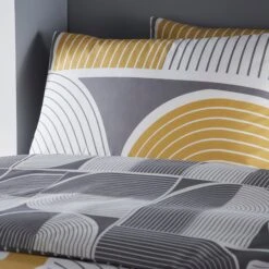 Appletree Style Kali Duvet Cover Set - Ochre/Grey -Home Furnishings Store kali duvet ochre 4