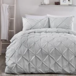 Serene Lara Duvet Cover Set - Silver