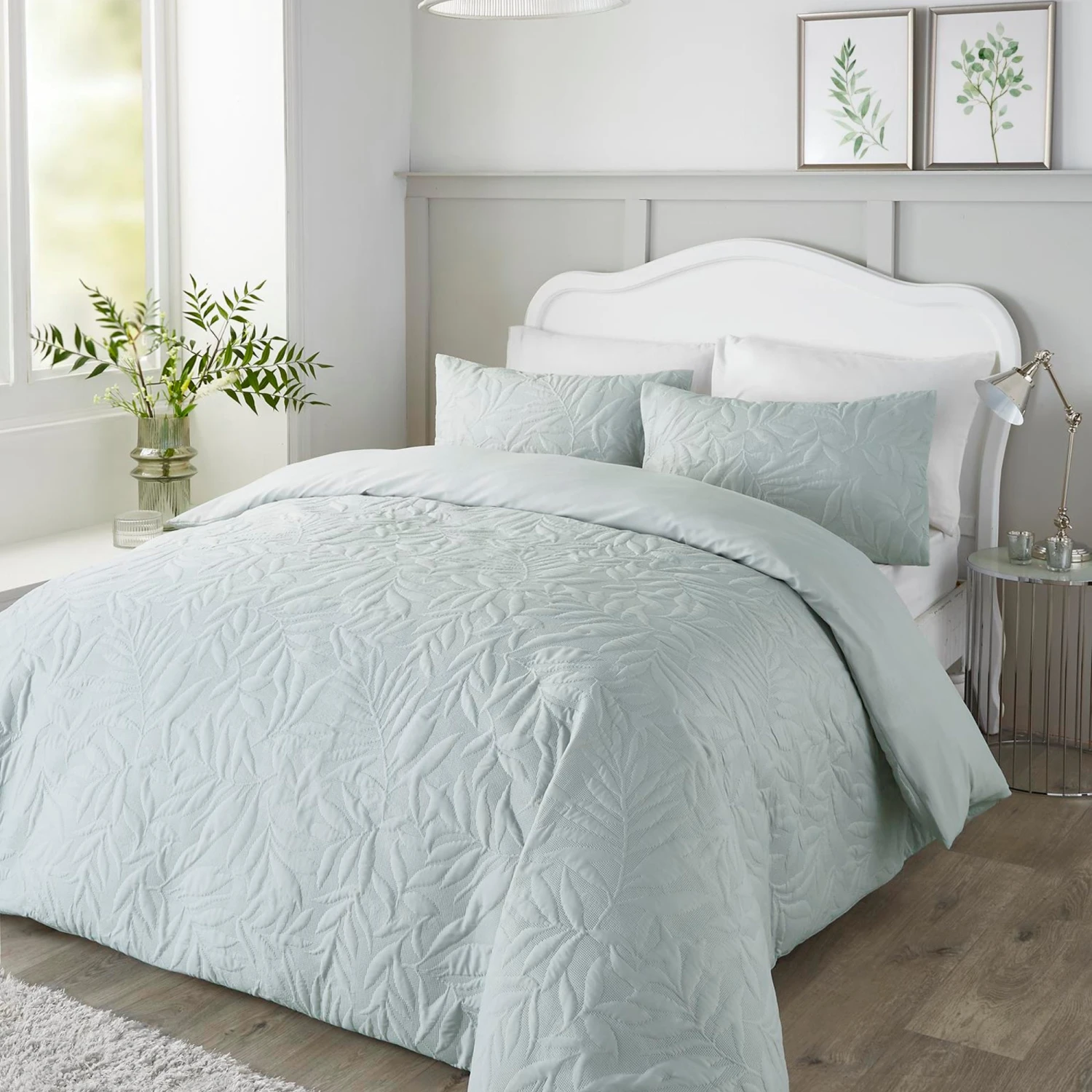 Serene Luana Duvet Cover Set - Green 1 Serene Luana Duvet Cover Set - Green
