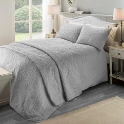 Serene Luana Duvet Cover Set - Silver