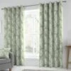 Fusion Matteo Eyelet Curtains - Green