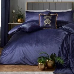Laurence Llewelyn-Bowen Montrose Bedding Duvet Cover Set - Navy