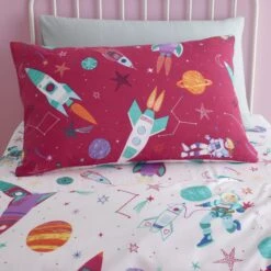 Bedlam Supersonic Girls Glow In The Dark Duvet Cover Set - Pink -Home Furnishings Store supersonic girl duvet 3