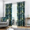 Fusion Tropical Eyelet Curtains - Multi